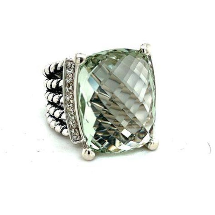 DAVID YURMAN WHEATON 20 X 15 Peridot DIAMOND STERLI&hellip; Gem